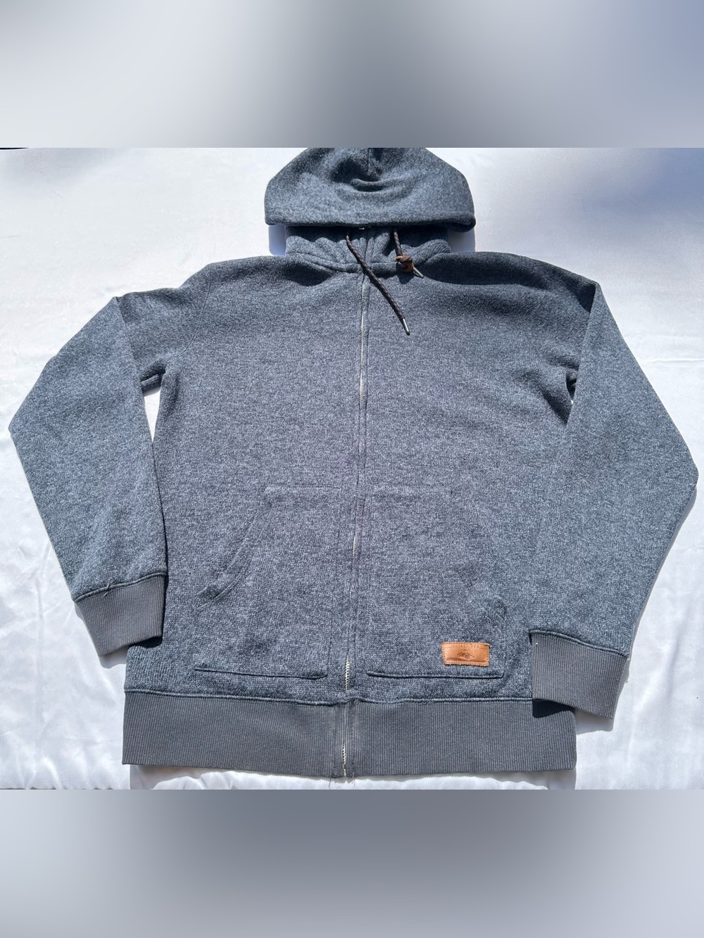 Quiksilver Men's Blue Heather Full Zip Hoodie Size M
